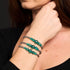 Sarcelle | Argent | Bracelet Cascade de Verre Luciole